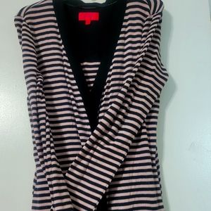 Pink and black striped Victoria's secret robe size S